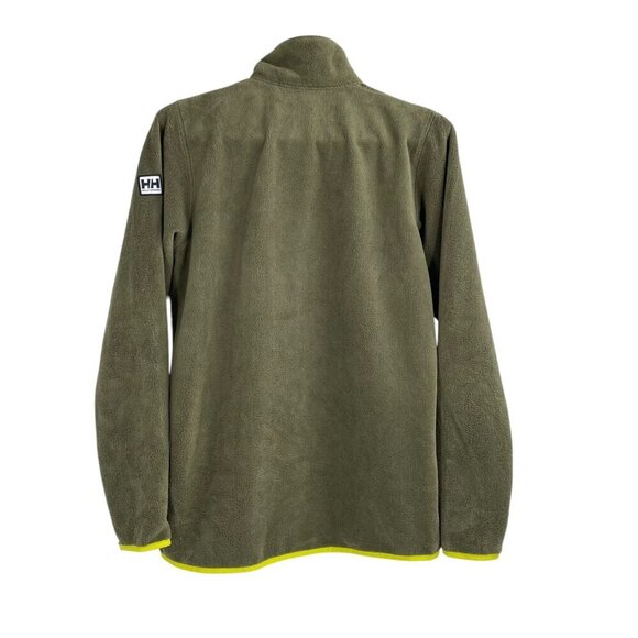 Helly Hanson Feather Pile Ivy Green Quarter Zip Fleece Pullover Mens Size Small - Picture 9 of 9